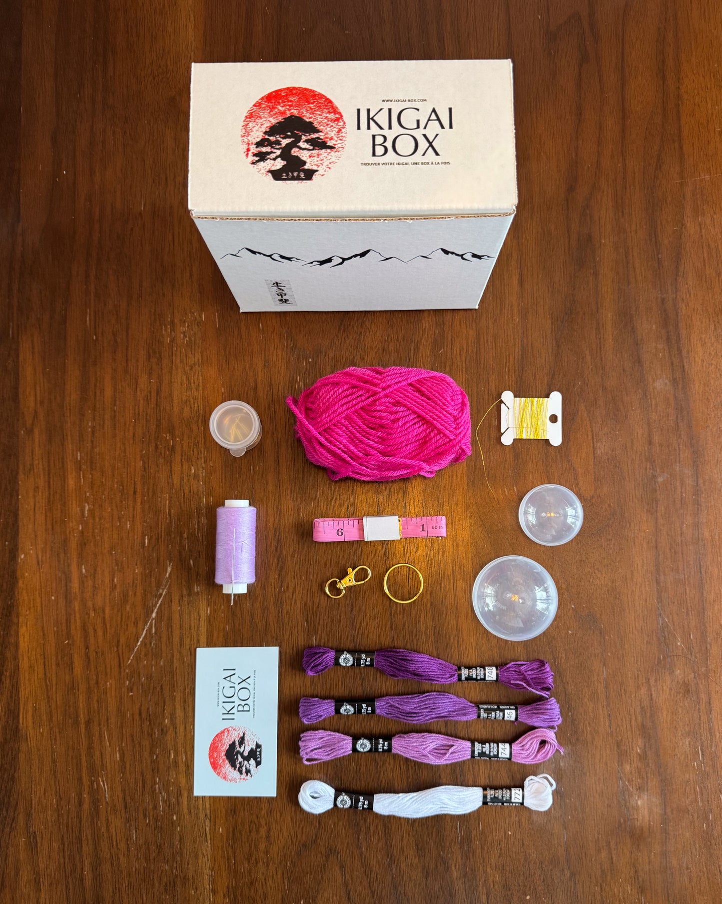 kit de broderie japonaise temari ball temari box